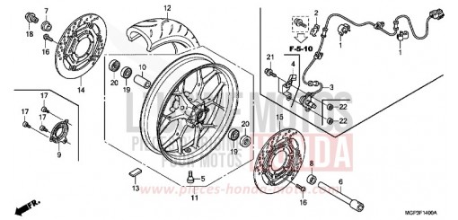 CONDUITE D'ADMISSION AIR/VALVE SOLENOIDE CBR1000RRE de 2014
